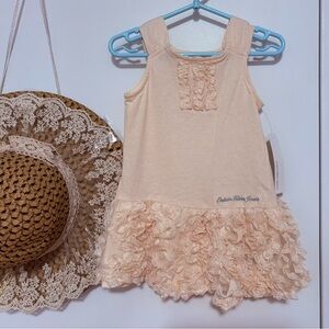 Calvin Klein Jeans Cream Ruffled Top NWT